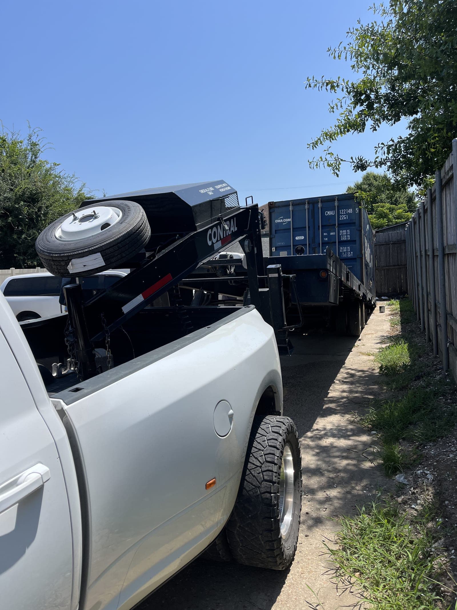 Recently delivered shipping container